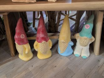 Set of garden gnomes