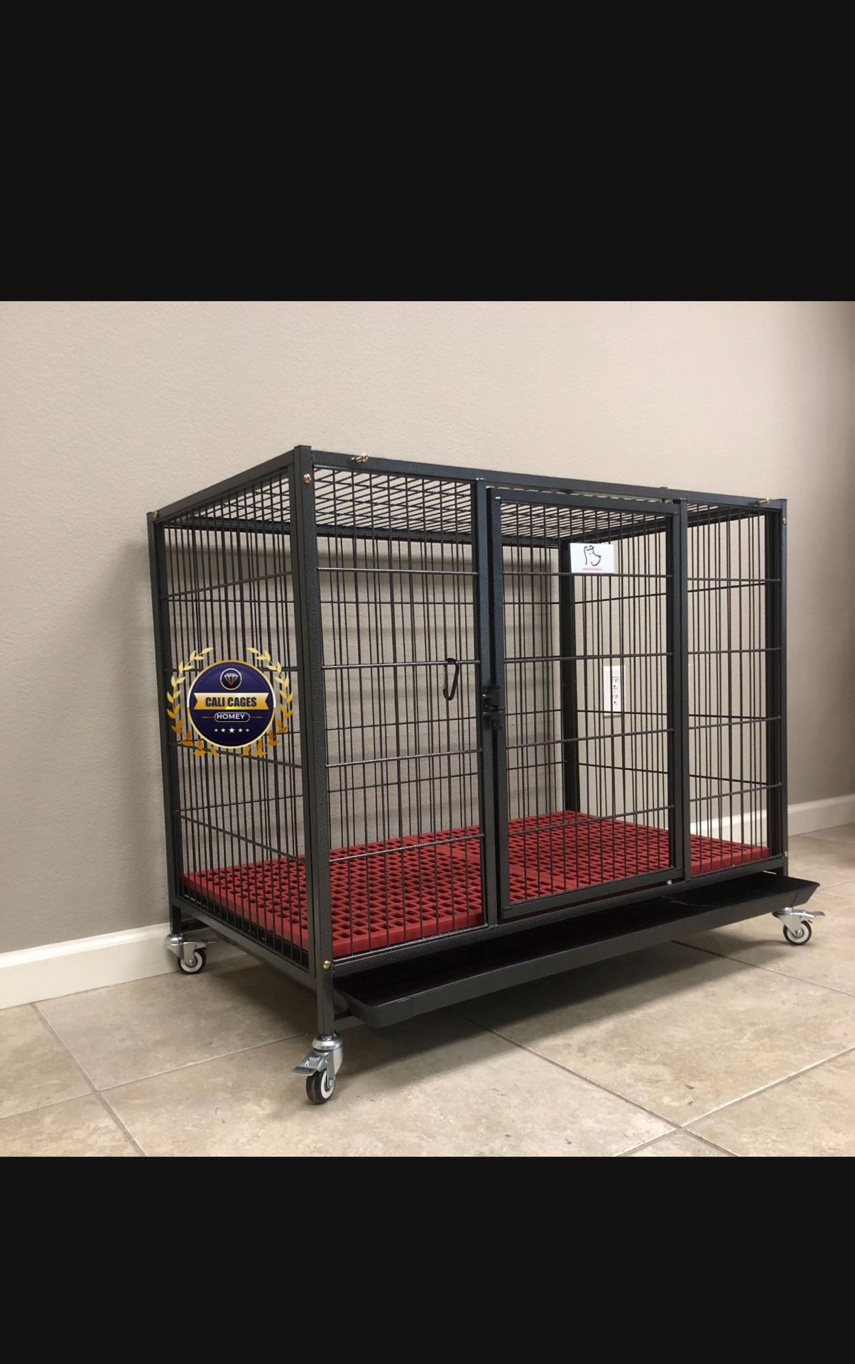 Dog Cage Kenenl Size 37” Medium With Platsic Grid Trays And Wheels New In Box 📦