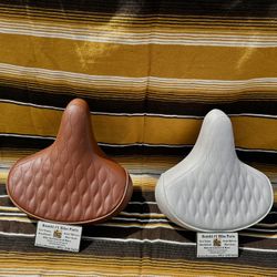 BRAND NEW BEACH CRUISER BIKE SEATS DIAMOND PATTERN BLACK WHITE OR BROWN $25 EACH