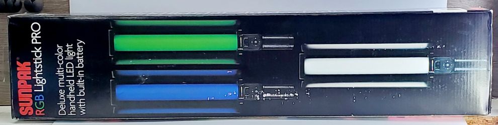 Sunpak - RGB LightStick PRO with Built-in Battery and Barndoors LS-RGB360-BD