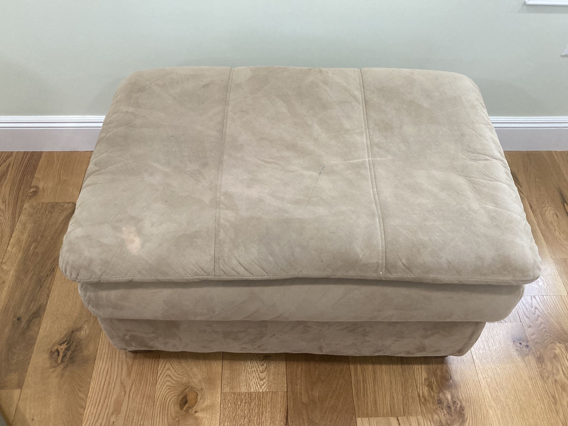 suede ottoman with storage