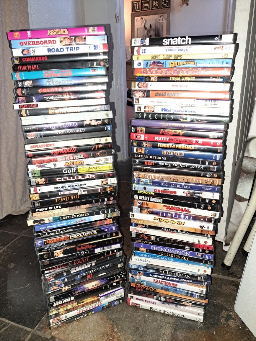 Huge 70 Dvds Blue Ray Lot Collection