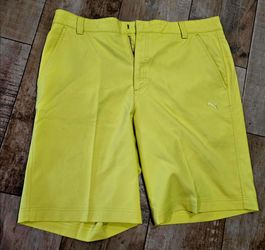 Puma golf shorts- lime green men's 36