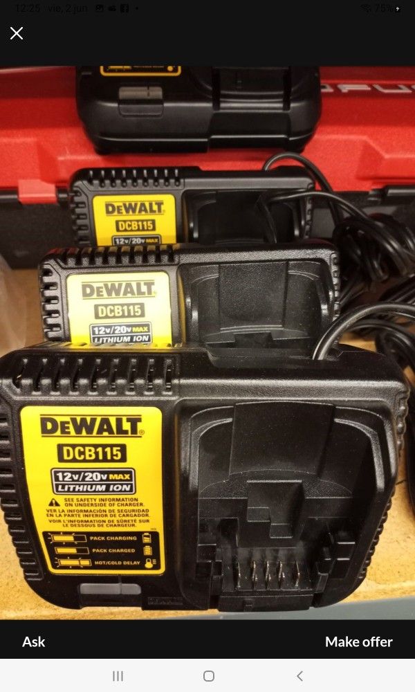 DEWALT 12V/20V MAX LITHIUM-ION Charger
EACH