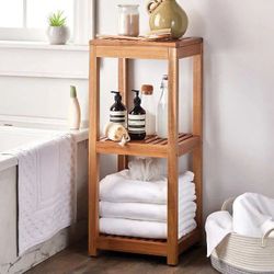 Mesa 3-Tier Acacia Storage Shelf NEW