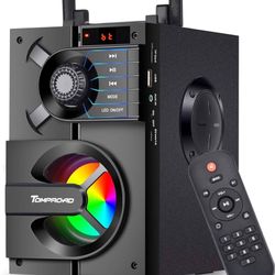 Bluetooth Speaker, Portable Bluetooth Speakers with Subwoofer Wireless Stereo Sound Rich Bass Outdoor Party Speakers Support Remote Control FM Radio L