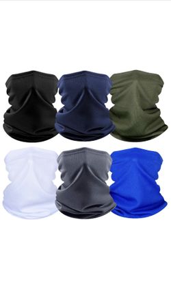 6 Piece Face Cover Bandanas