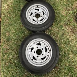 Boat Trailer Rims Tires 4. 80-12 great shape 