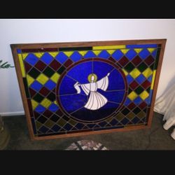 Stained Glass Angel Framed Out