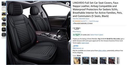 *NEW* Lingvido Universal PU Leather Full Set Black