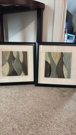 Set of 2 Modern Framed Wall Art Prints