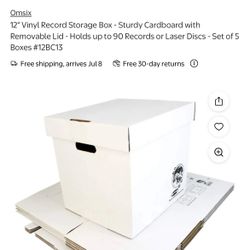 12” Sturdy Vinyl Record/Album Storage Boxes