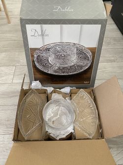 Godinger Dublin Crystal plates