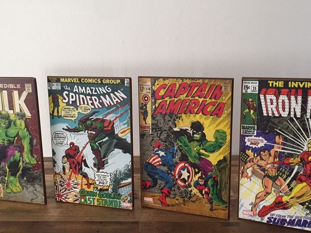 MARVEL Superhero Wall Plaques HULK, Spiderman, Captain America, Iron Man