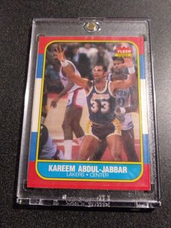 1986 Fleer Basketball Kareem Abdul Jabbar