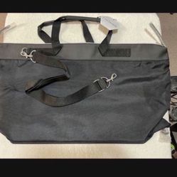 CA. NEW WITH TAGS L’HOMME 26x14” UNISEX BLACK WEEKENDER BAG
