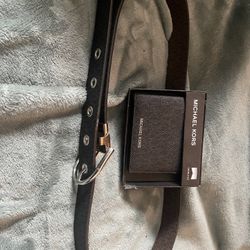 Michael Kors wallet and belt