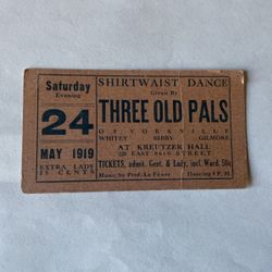 1919 Dance Ticket 
