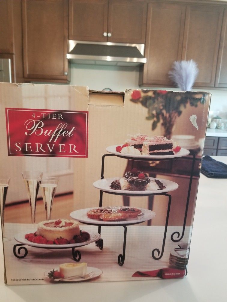 4-Tier Buffet Server