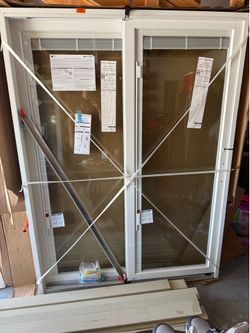 Andersen patio door with blinds inside