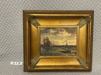 Ship Oil Painting 16x18
