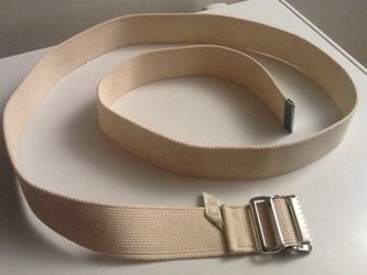 Physical therapy cotton gait transfer belt with metal buckle