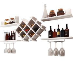 Wine Rack And Floating Shelfs