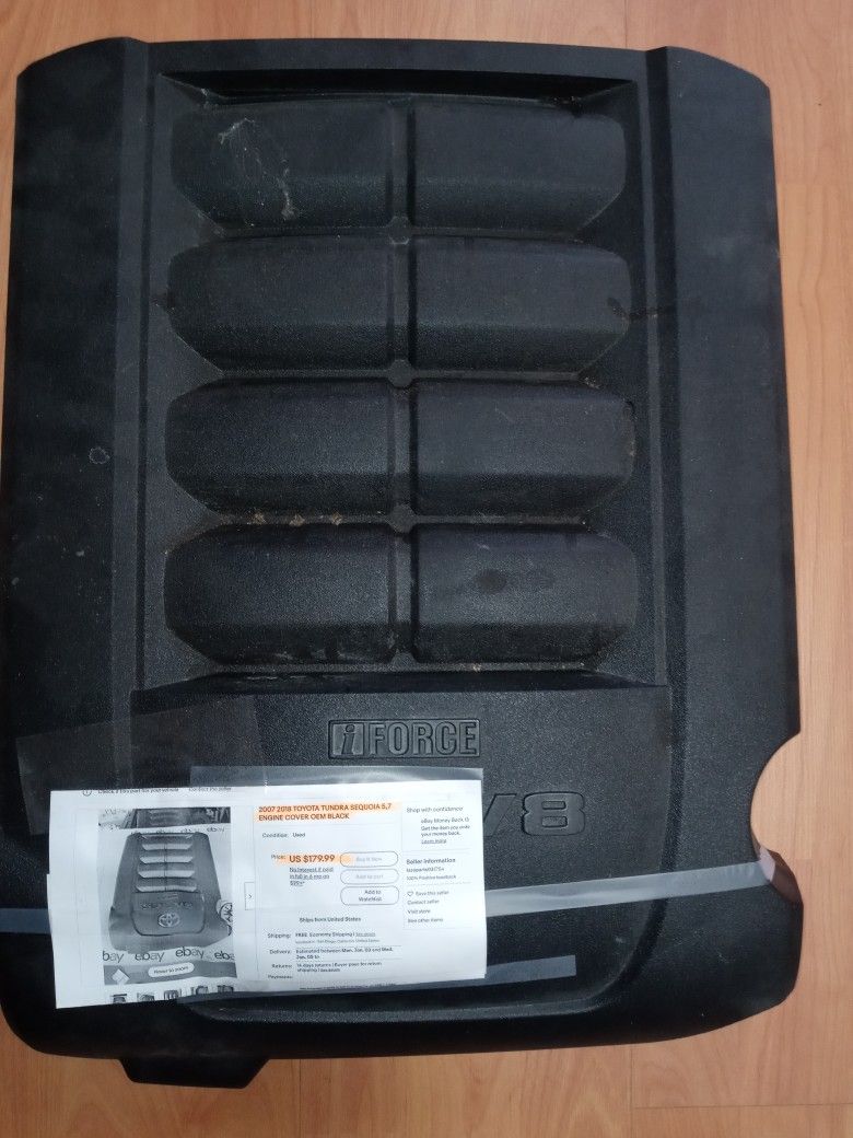 2007-2018 Toyota Tundra/Sequoia 5.7L OEM Engine Cover BLACK (NEW)