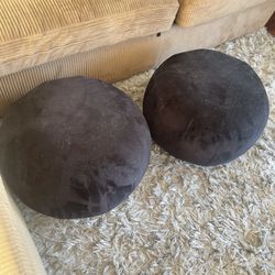 Suede Ottomans 