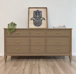 Gorgeous Restored Dresser By Bassett  60”L x 18”W x 30.5”H