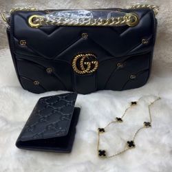Designer Bag, Wallet And Bracelet