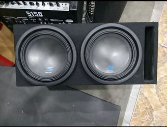 Dual 12" Alpine S-Series Subwoofers in Ported Wedge Enclosure