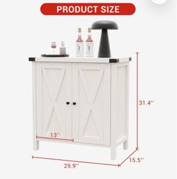 Homfan X-Shaped Double Door Sideboard Cabinet