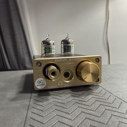 Douk Audio U10 Mini Vacuum Tube Headphone Amp Amplifier 3.5mm 6.35mm for PC - High Fidelity Stereo Preamp for Home Speakers & Hi-Res Audiophiles