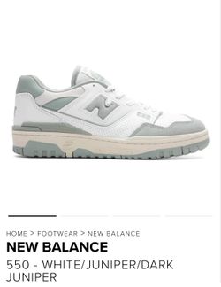 New Balance 550 Shoes Mens size 9 White Juniper Suede Running Sneakers