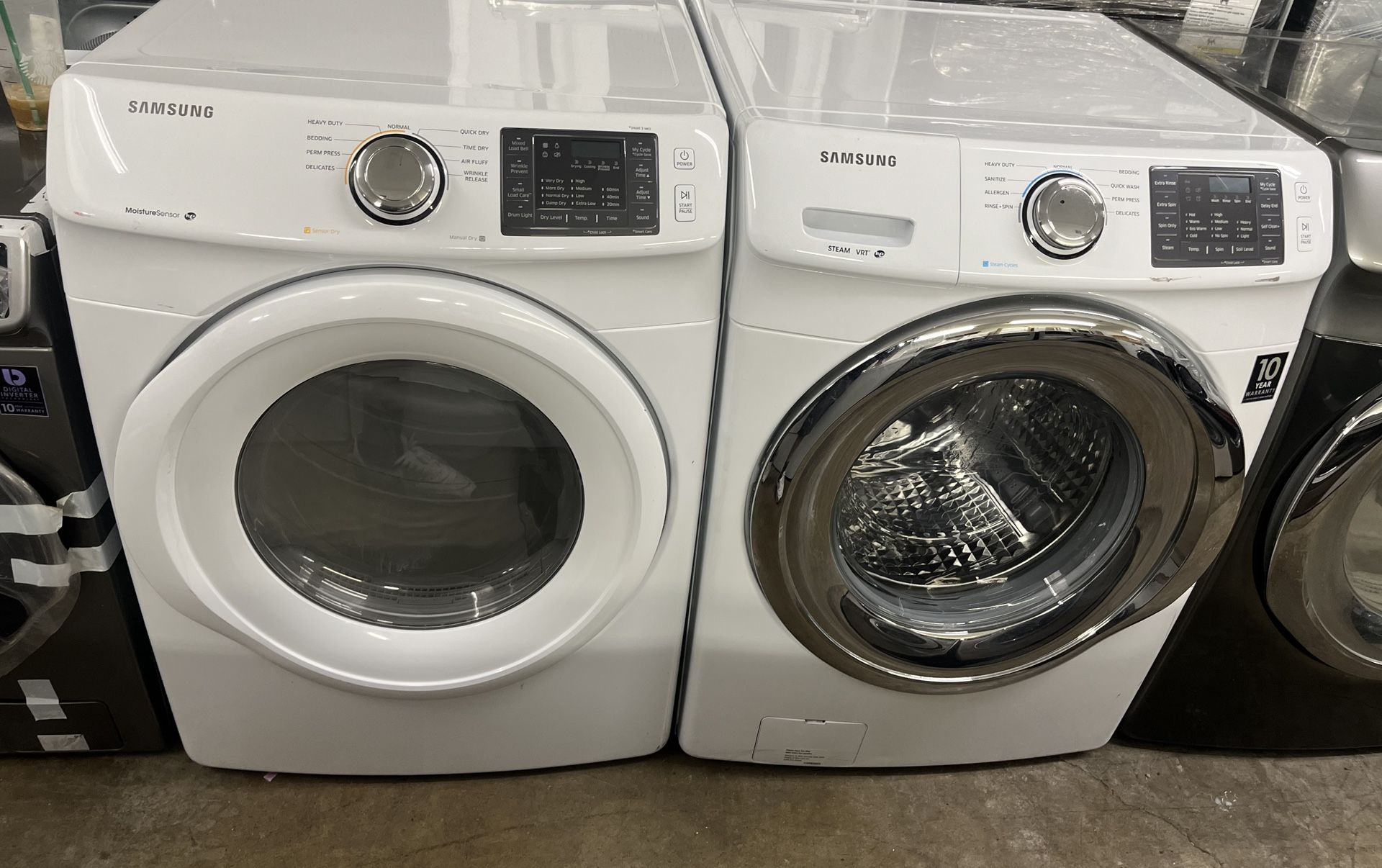 Samsung Front Load Washer And Gas Dryer “white”
