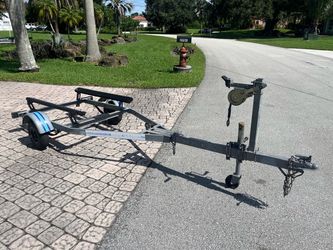 Galvanized Jet ski trailer. Registration. New lights, new carpet, new wires, new winch. Ready to load…