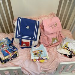 Sailor Moon backpack and shirts