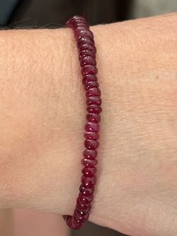 Ruby Beaded Bracelet