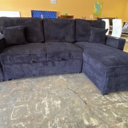 Sleeper Sectional Black 