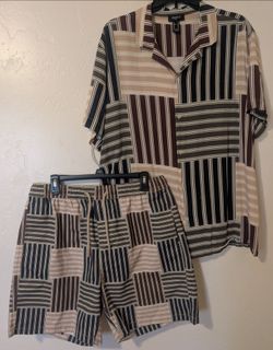 Men's FOREVER 21 OUTFIT MEN'S Shirt & Shorts