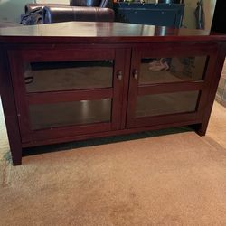 Beautiful cherry wood color Corner unit tv stand