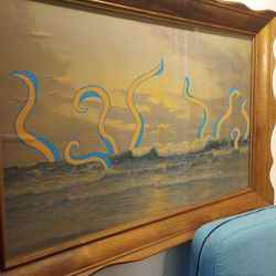 Art From Two Artists On Wood