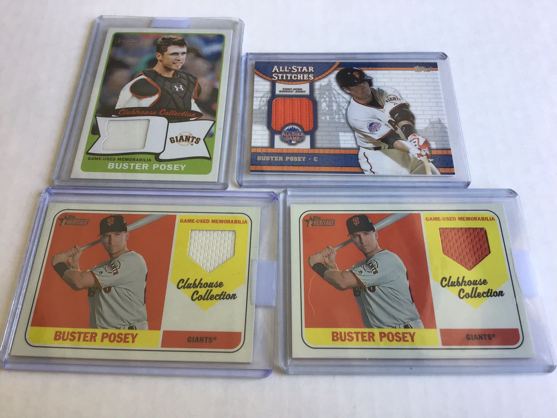 Buster Posey Jersey Cards! Lot of 4!