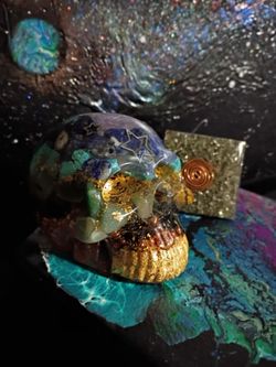 Orgonite Crystal Skull Figurine