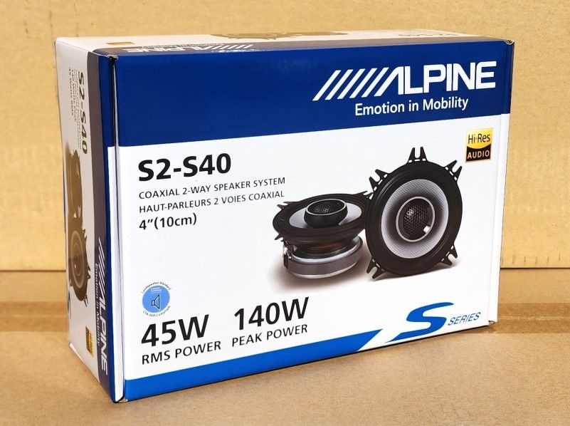 S Series Car Speakers 4" 2-Way Coaxial Speaker System 140 Watts S2-S40 🚨 Payment Options Available 🚨 No Credit Needed 🚨