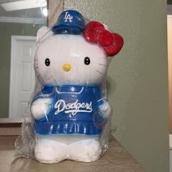 hello kitty dodgers piggy bank 