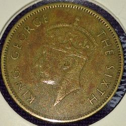 1949 Hong Kong 10 Cent Coin