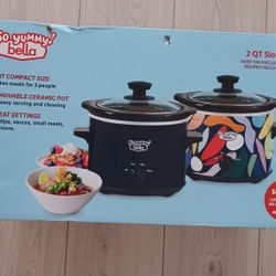 New 2QT Slow Cooker Set Of Two Food Warmer