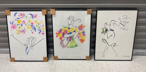 Vintage Ty Wilson Framed Art Prints (Trio Set) – Post-Modern Decor